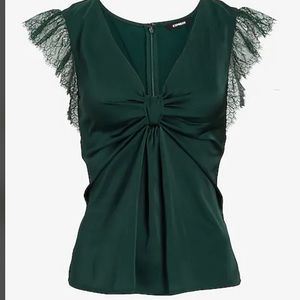 *SOLD*NWT Express Satin Twist Front Blouse, Sz S